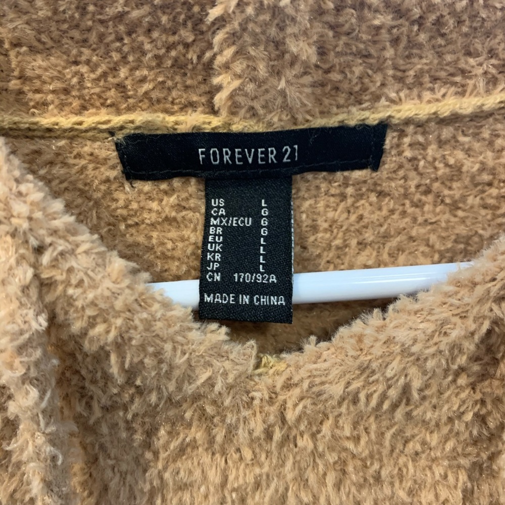 tan fuzzy sweatshirt - Picture 3 of 3